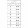 A shoe size chart with columns for shoe size and foot length in centimeters. Podgląd zdjęcia produktu