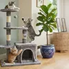 Tiragraffi per gatti, albero, palo, grigio, 4 livelli, 80 Anteprima dell’immagine prodotto 4