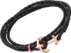 Armband aus schwarzem Leder mit 4 Strängen LB0479 Produktbild-Vorschau 1