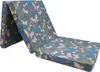 A folded mattress with a butterfly and floral pattern on a white background. Produktbild-Vorschau