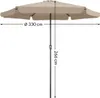 Kingsleeve® Sonnenschirm UV Schutz 80+ mit Schutzhülle 330 Produktbild-Vorschau 2