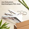 Praknu Kinderkleiderbügel Holz - 10 stück - Natur  Produktbild-Vorschau 7