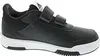 A side view of a black Adidas sneaker with white soles and velcro straps. Podgląd zdjęcia produktu