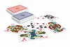 A collection of playing cards spread out on a white background, with two decks of cards stacked in the upper left corner. Produktbild-Vorschau