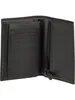 An open black leather wallet. Anteprima dell’immagine prodotto