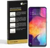 A box with instructions for a screen protector and a smartphone with a screen protector applied. Produktbild-Vorschau