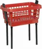 Lockweiler 502- Wäschekorb mit Füßen, 65 cm, rot Produktbild-Vorschau 2