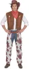 Costume classico da cowboy Wild West marrone-bianco - M Anteprima dell’immagine prodotto 2