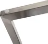 A close-up view of the corner of a metal chair leg with a white plastic foot. Anteprima dell’immagine prodotto
