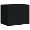vidaXL Nástenný nočný stolík čierny 45x30x35 cm Náhľad obrázku produktu 2
