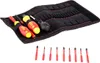 A set of screwdrivers and bits laid out on a black roll-up case, with additional bits displayed below. Náhľad obrázku produktu