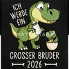 Spreadshirt Großer Bruder 2026 Ei Baby Dino Dinosaurier Produktbild-Vorschau 2