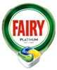 A product shot of Fairy Platinum dishwasher tablets with the brand logo and product name clearly visible. Podgląd zdjęcia produktu