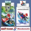 A collage of two bedding sets featuring characters from the Super Mario Kart video game. Produktbild-Vorschau
