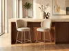 Barhocker 2er-Set - Samt & Goldfarbenes Metall - Beige - Produktbild-Vorschau 2