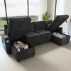 Canapé d'angle Merax Canapé-lit avec fonction couchage, Voir les images du produit 4
