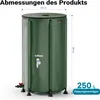 Wiltec Faltbare Regentonne 250 l mit Deckel, Regenfass aus Produktbild-Vorschau 3