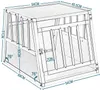 Hundebox Alu Reisebox Box Gitterbox 69x54x50cm : Silber Produktbild-Vorschau 3