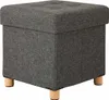 Taburet s úložným prostorem 38×38×40 cm, tmavě šedý Náhled obrázku produktu 1