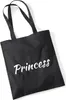 Huuraa Jutebeutel Princess Schriftzug 10 Liter Black Produktbild-Vorschau 1