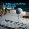 A white Logitech G Yeti Orb microphone and keyboard are displayed on a desk. Anteprima dell’immagine prodotto