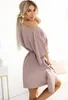 Numoco Dámské mini šaty Sofia mocca 2XL/3XL Náhled obrázku produktu 3