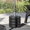 vidaXL Poids pour pavillon 4 pcs. noir 220x50 mm béton Voir les images du produit 6