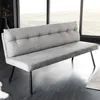 riess-ambiente Moderne Sitzbank BIG GEORGE 160cm grau Samt Produktbild-Vorschau 1