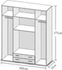 Kleiderschrank Base | 160 x 52 x 177 cm | Wotan Oak Design Produktbild-Vorschau 6