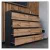 Große Kommode 120 cm, schwarze Eiche Wotan, moderner Produktbild-Vorschau 4