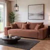 Cord Schlafsofa 3-Sitzer 265 x 105 cm Ziegelrot mit Produktbild-Vorschau 1