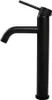 A black bathroom faucet on a white background. Anteprima dell’immagine prodotto