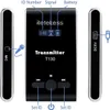 Three views of a black Retekess T130 transmitter device against a white background. Anteprima dell’immagine prodotto