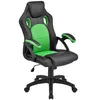 A black and green racing-style gaming chair against a white background. Podgląd zdjęcia produktu