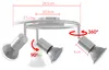 Monzana Lampada da Soffito LED 3 Luci Rotonde 9 Watt Anteprima dell’immagine prodotto 3