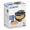 The image shows the retail packaging of a Bomann waffle maker. Náhled obrázku produktu