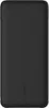 A black power bank is shown from the back on a white background. Produktbild-Vorschau