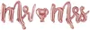 Folienballon Hochzeit Mr & Mrs / Herz 62.5cm, rosegold Produktbild-Vorschau 1