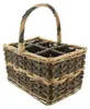 Panier à bouteilles "Nature" en osier, clair & foncé, pour Voir les images du produit 3
