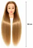 Kadeřnická cvičná hlava Iza 90 cm s termovlasy a stativem Náhled obrázku produktu 14