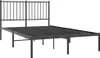 vidaXL Bettgestell mit Kopfteil Metall Schwarz 120x190 cm Produktbild-Vorschau 3