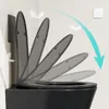 HOROW Mattschwarz Hänge WC Wand Toiletten mit Produktbild-Vorschau 6