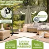 tillvex hliníkový konzolový slnečník hnedý LED solárny Ø Náhľad obrázku produktu 3