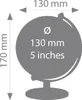 TROIKA Mini-Globus Gagarin Physical No2 13cm Produktbild-Vorschau 2