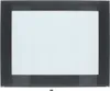 A product shot of an oven door glass pane, set against a black and white background. Produktbild-Vorschau