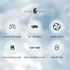 A grid of icons and text describing product features against a blurred background. Produktbild-Vorschau