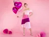 Palloncino in foil Cuore rosa chiaro - San Valentino - Anteprima dell’immagine prodotto 2