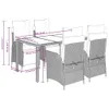 The Living Store 5-tlg. Garten-Essgruppe mit Kissen Schwarz Produktbild-Vorschau 10