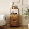 Table de chevet, table de chambre, commode à 2 tiroirs, Voir les images du produit 3