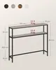 A diagram of a console table with dimensions and weight limits. Náhled obrázku produktu